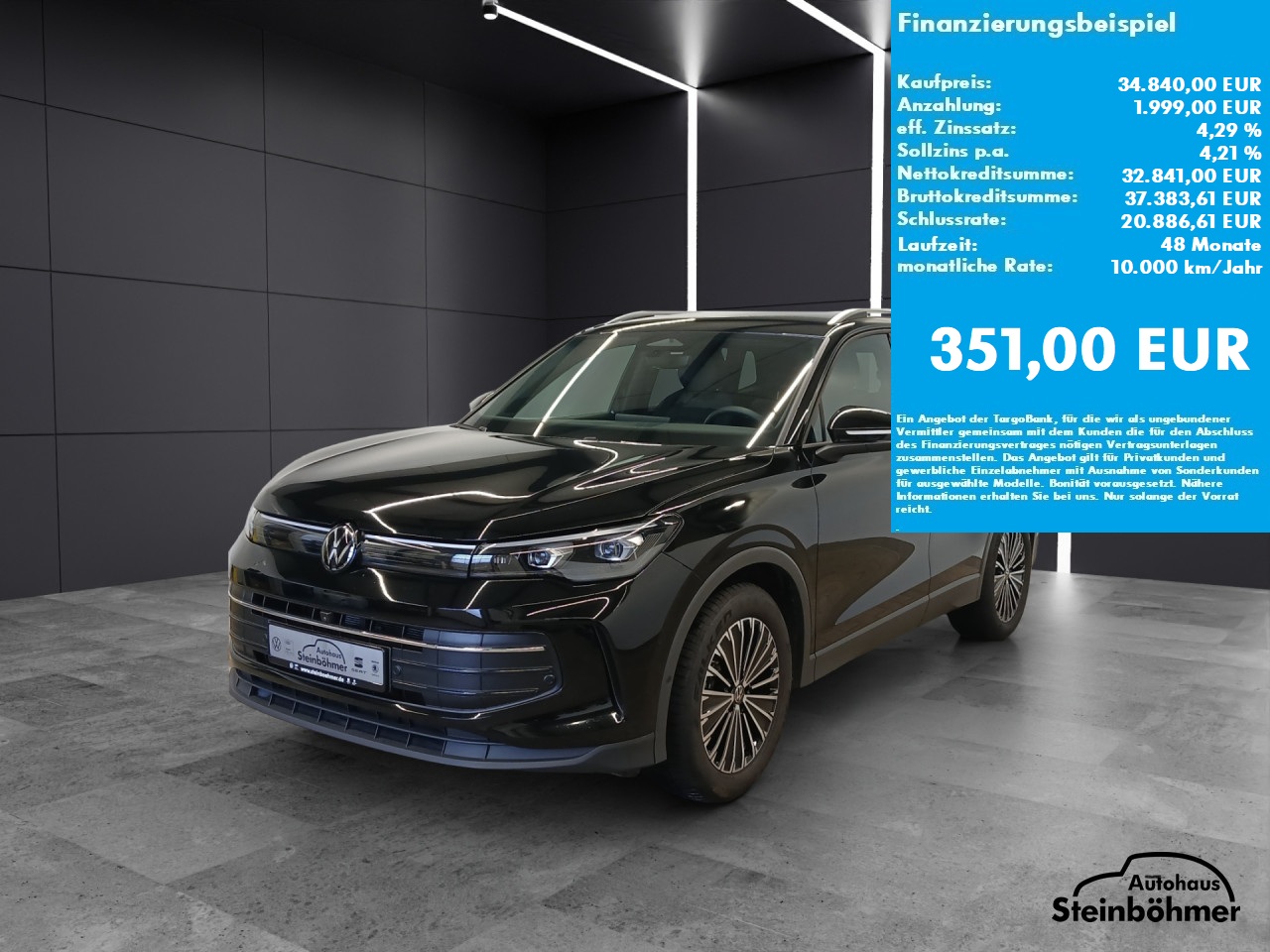 VW Tiguan Goal 1.5eTSI DSG IQ.Light NAV AHK ACC Bluetooth Navi LED Klima Einparkhilfe el. Fenster