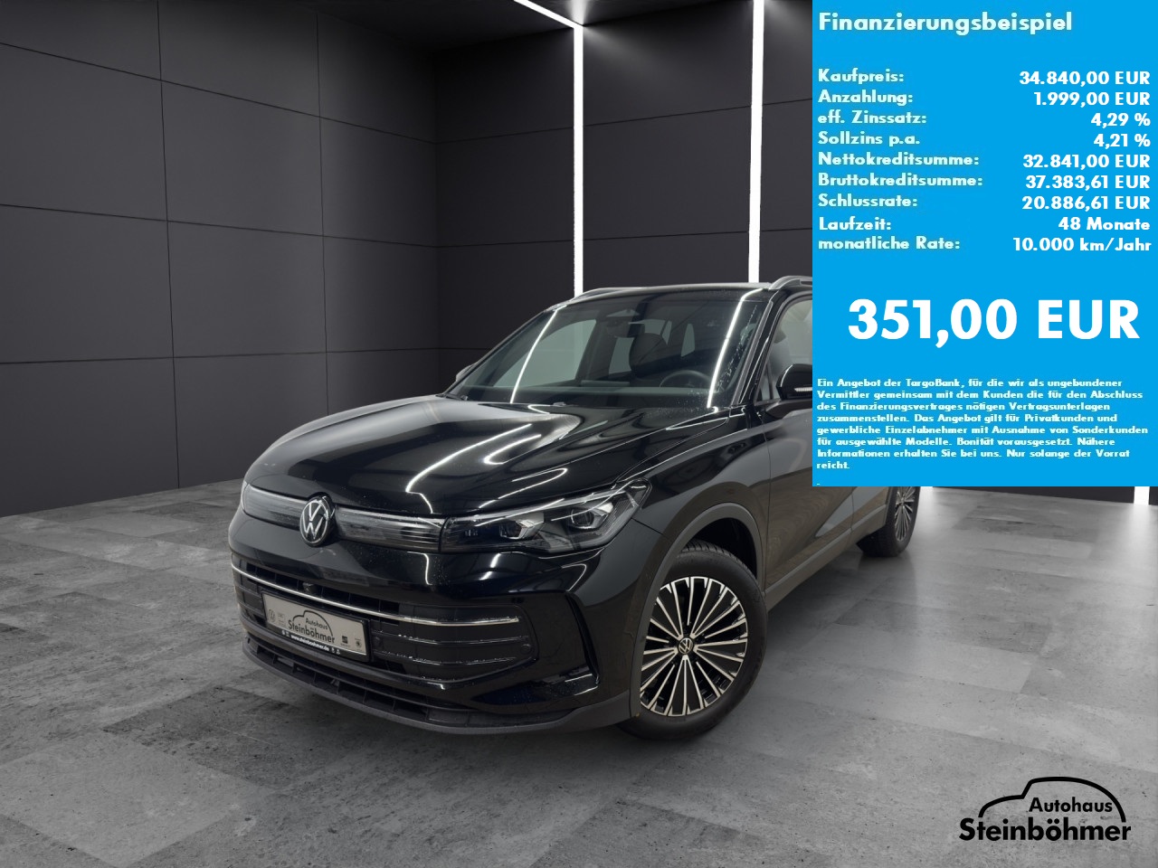 VW Tiguan Goal 1.5eTSI IQ.Light NAV AHK AreaView Bluetooth Navi LED Klima Einparkhilfe el. Fenster