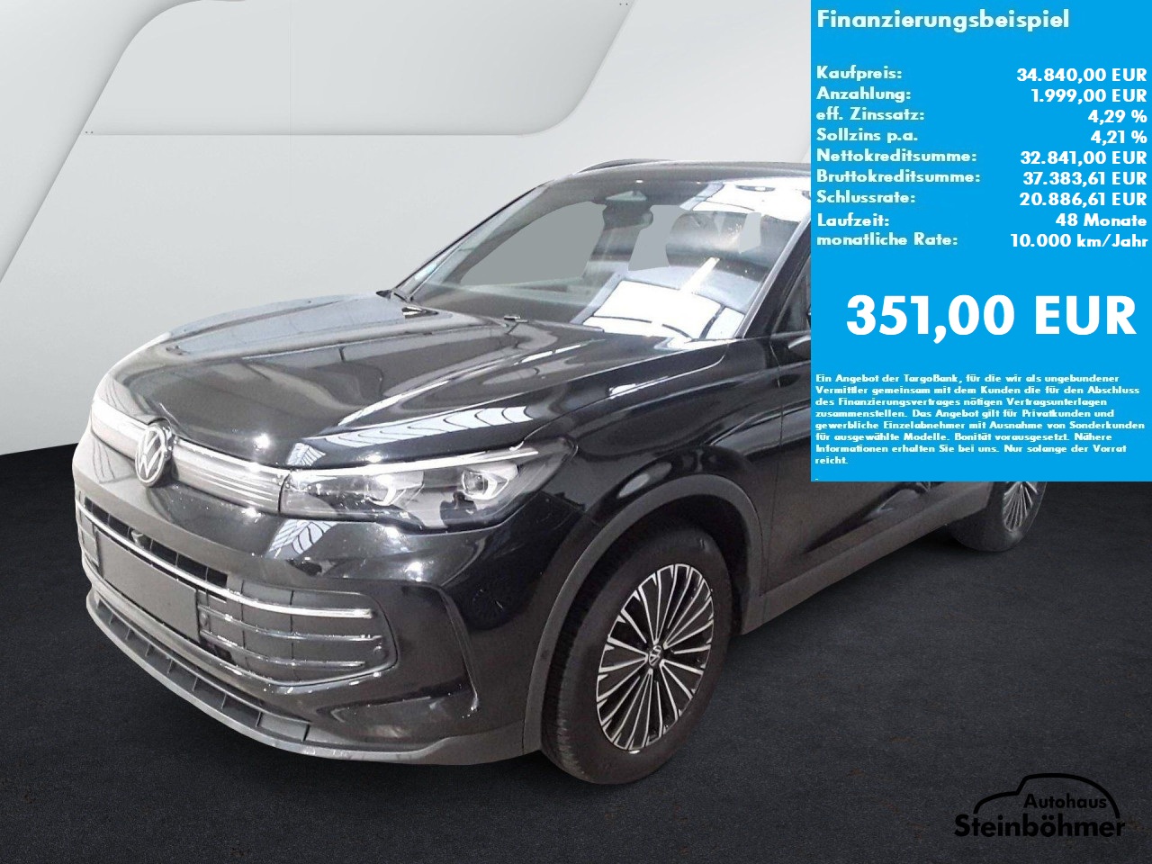 VW Tiguan GOAL 1.5eTSI DSG IQ.Light NAV AHK AreaView Bluetooth Navi LED Klima Einparkhilfe el. Fenster