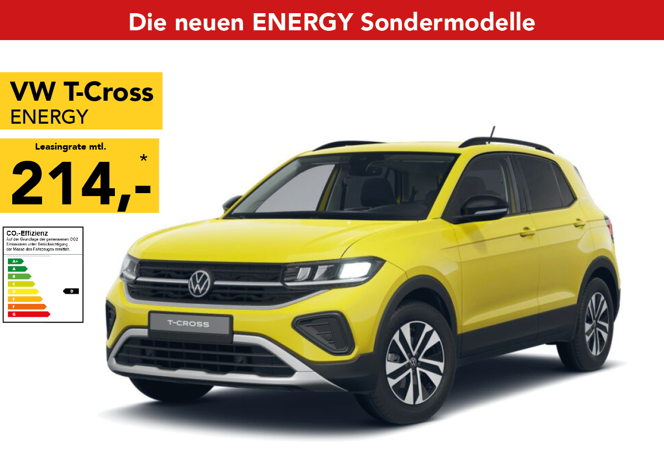 VW T-Cross in weiss, 238€ mtl. Leasingrate