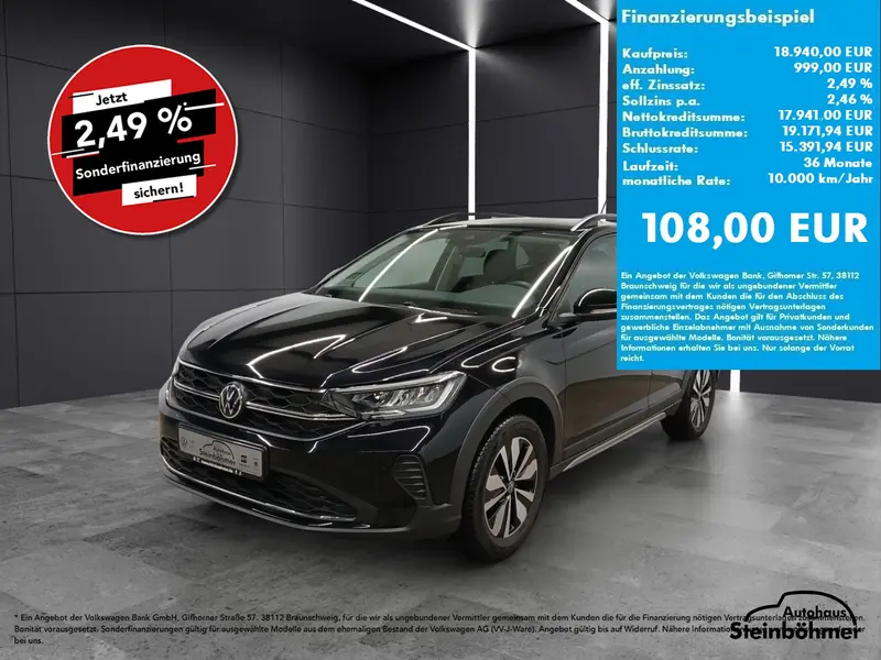VW Taigo Goal 1.0TSI LED NAV SHZ ACC AppCon Bluetooth Navi Klima Einparkhilfe el. Fenster