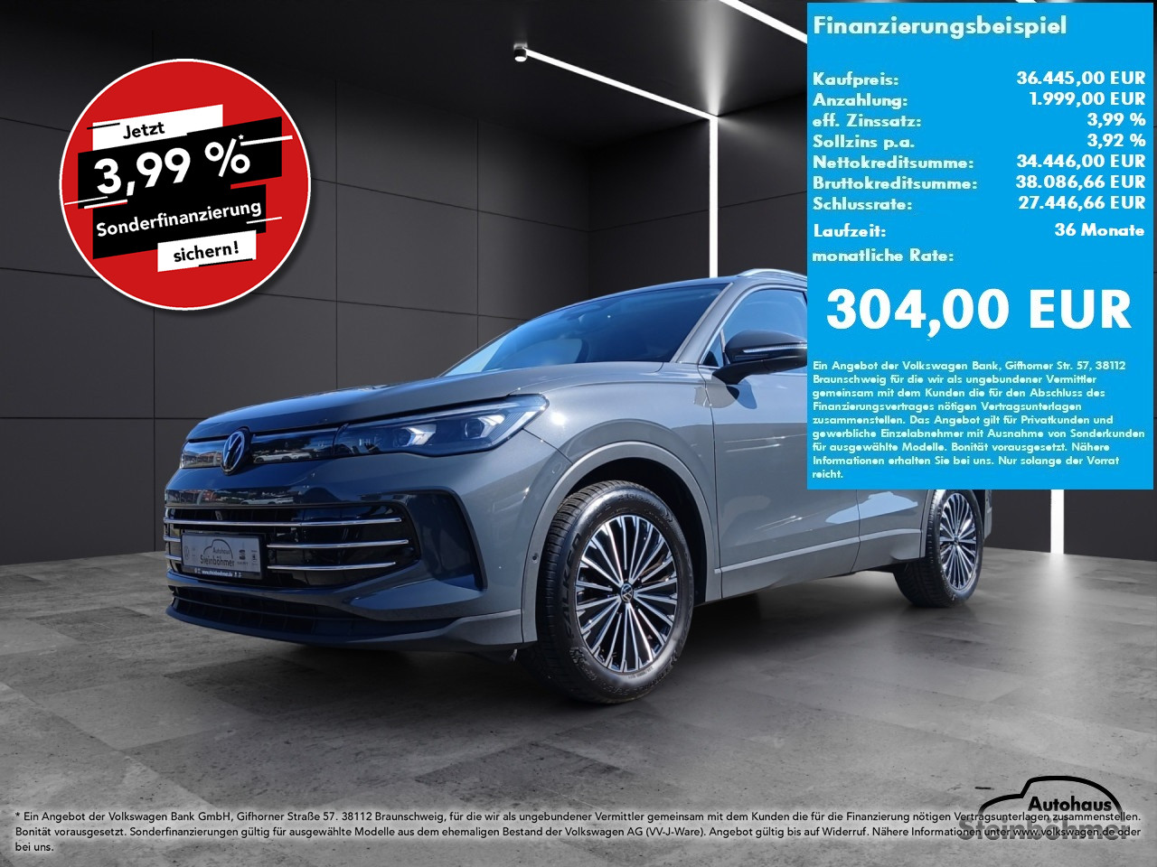 VW Tiguan Elegance 1.5eTSI DSG IQ.Light NAV AHK Bluetooth Navi LED Klima Einparkhilfe el. Fenster