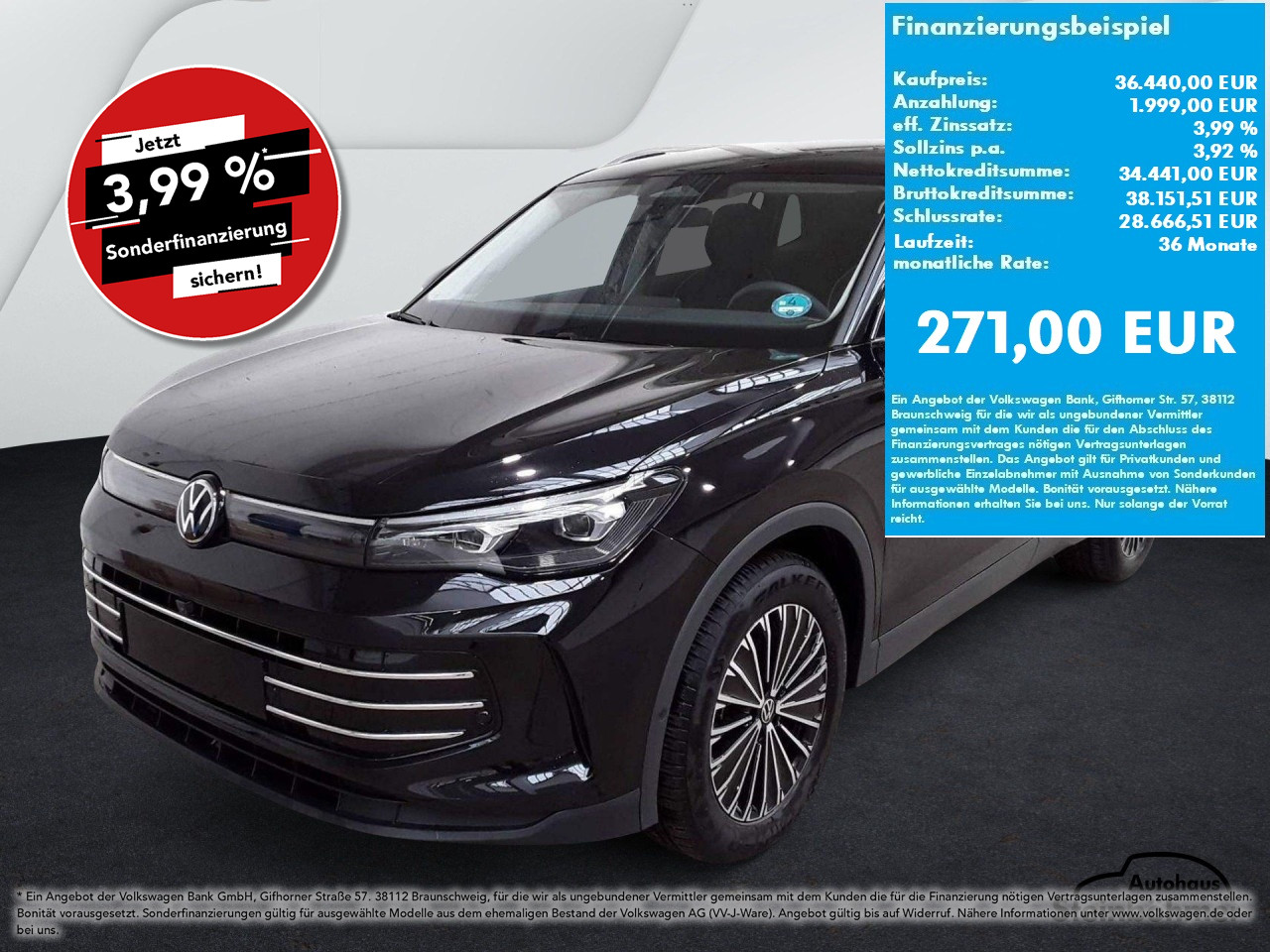VW Tiguan Elegance 1.5eTSI DSG IQ.Light NAV AHK ACC Bluetooth Navi LED Klima Einparkhilfe el. Fenster