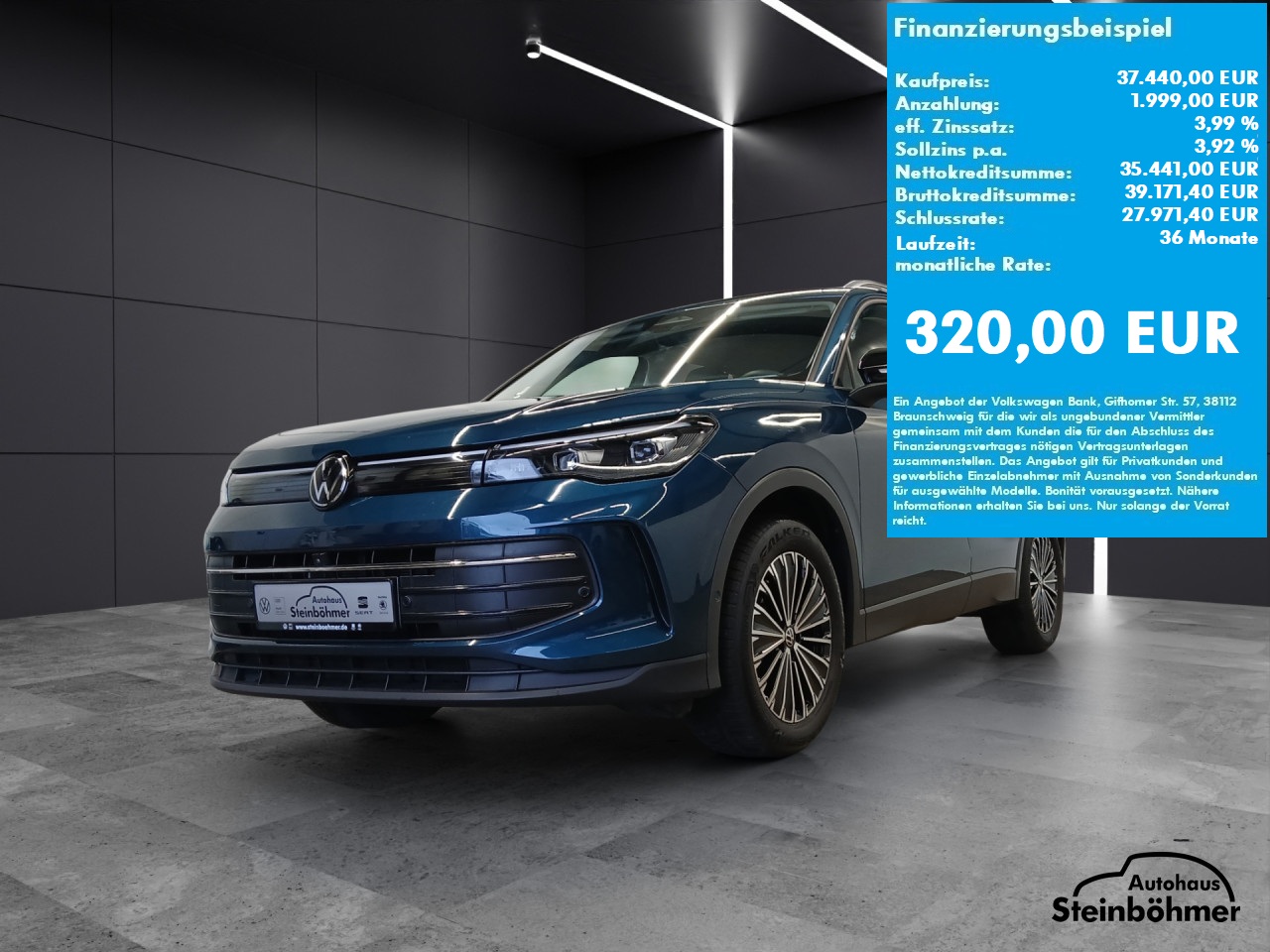 VW Tiguan Goal 2.0TDI DSG LED Plus NAV AHK ACC Bluetooth Navi Klima Einparkhilfe el. Fenster