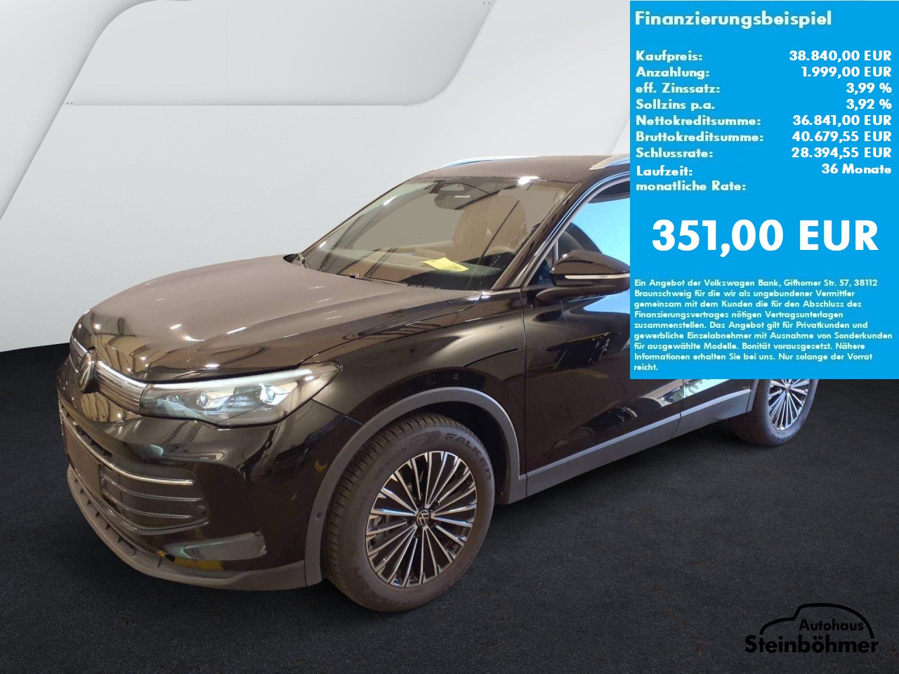 VW Tiguan GOAL 2.0TDI DSG IQ.Light NAV AHK ACC Bluetooth Head Up Display Navi LED Klima Einparkhilfe el. Fenster