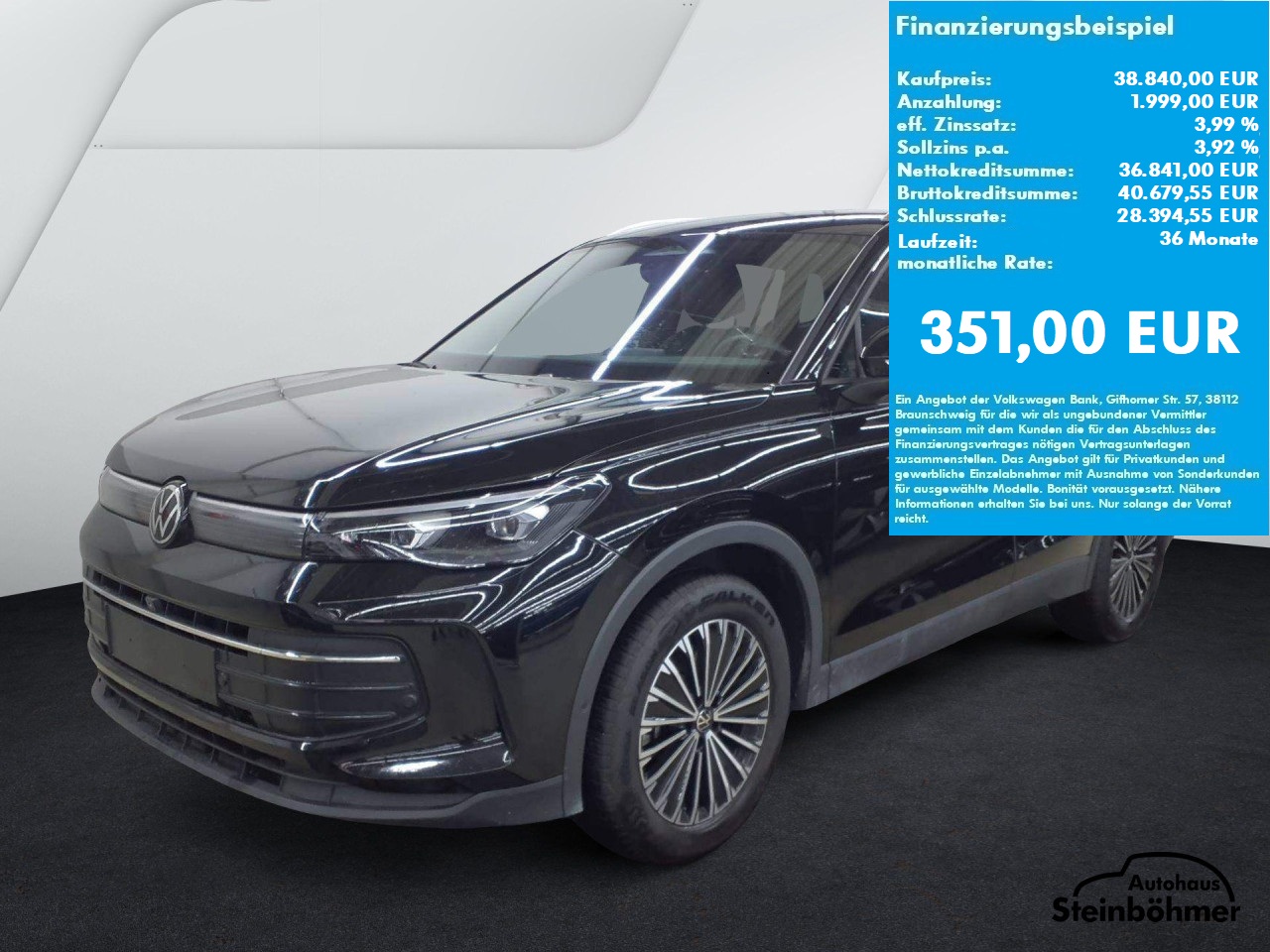VW Tiguan GOAL 2.0TDI DSG IQ.Light NAV AHK ACC Bluetooth Head Up Display Navi LED Klima Einparkhilfe el. Fenster