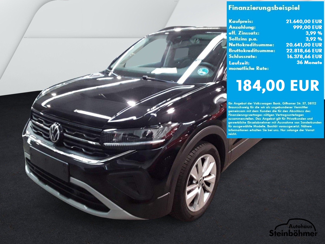 VW T-Cross GOAL 1.0TSI LED NAV ACC SHZ AppCon Bluetooth Navi Klima Einparkhilfe el. Fenster