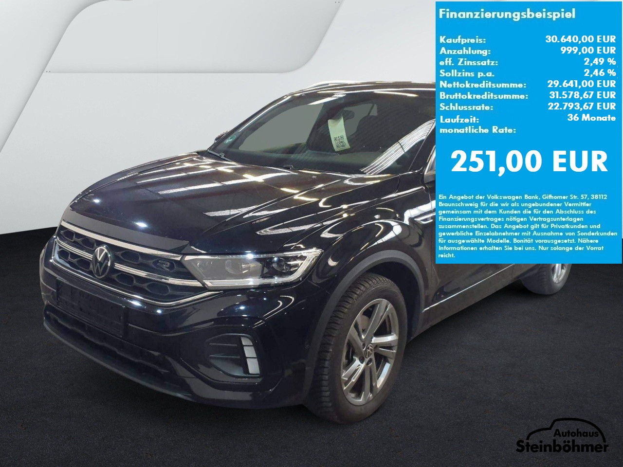 VW T-Roc R-Line 1.5TSI DSG LED Plus NAV AHK ACC Bluetooth Navi Klima Einparkhilfe el. Fenster