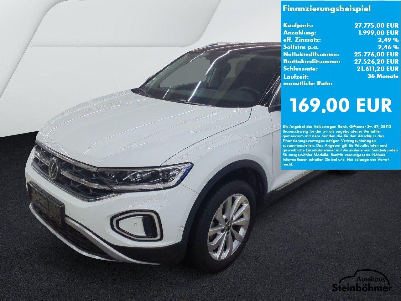 VW T-Roc Style 1.5 TSI DSG LED Plus NAV AHK ACC SHZ Bluetooth Navi Klima Einparkhilfe el. Fenster