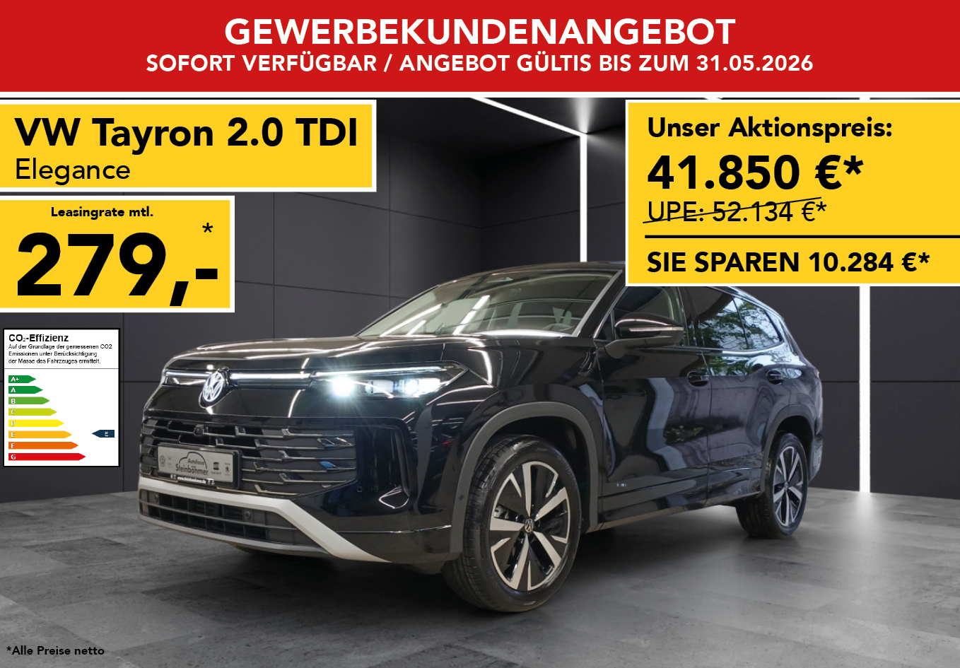 VW Tayron Elegance 2.0 TDI DSG