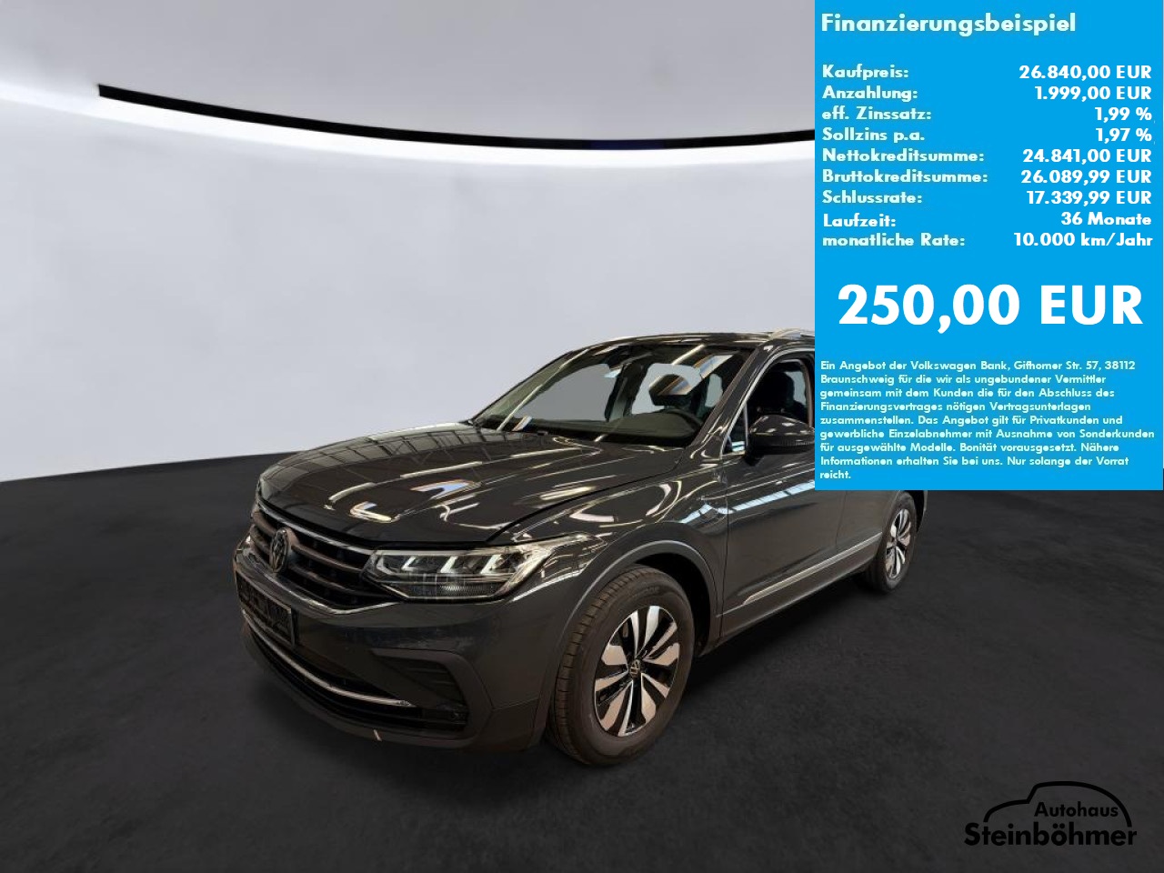 VW Tiguan MOVE 1.5TSI DSG LED NAV AHK SHZ ACC AppCon Bluetooth Navi Klima Einparkhilfe el. Fenster