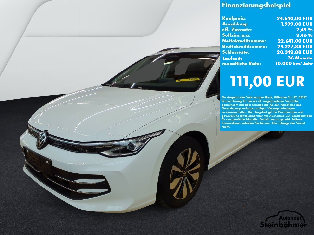 VW Golf Variant GOAL 1.5TSI LEDPlus NAV AHK RearView Bluetooth Navi LED Klima Einparkhilfe el. Fenster