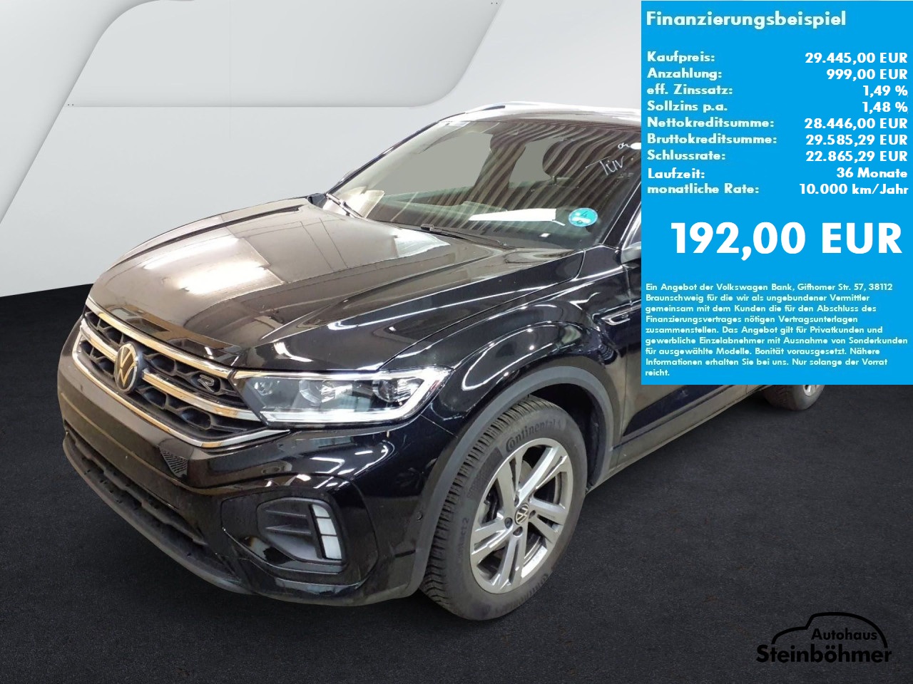 VW T-Roc R-Line 1.5TSI DSG LEDPlus NAV AHK ACC Bluetooth Navi LED Klima Einparkhilfe el. Fenster