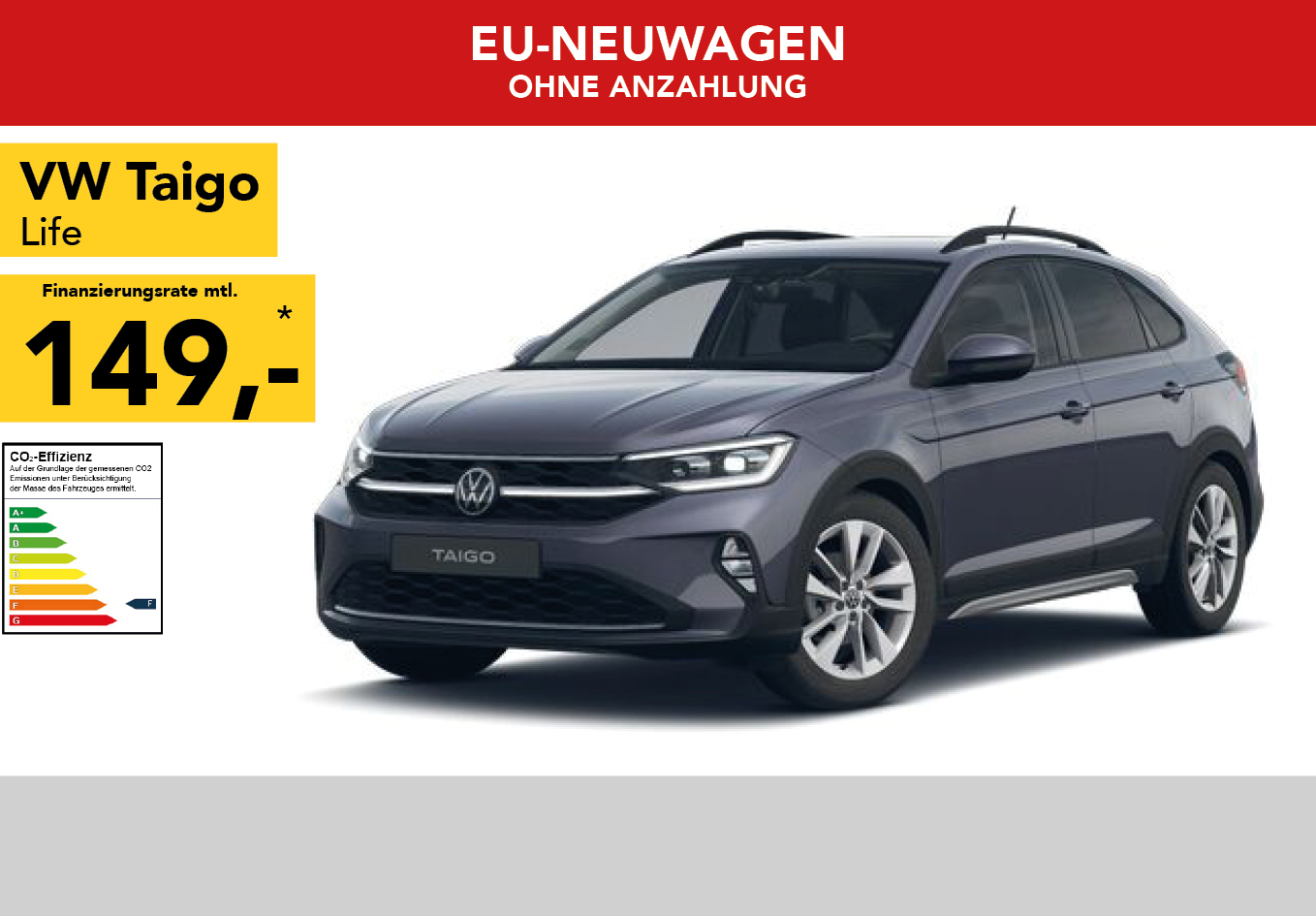 VW T-Cross in gelb, mtl. Leasingrate 186€