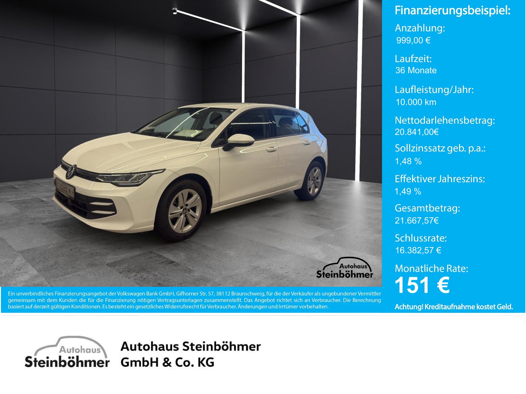 VW Golf Life 1.5 TSI LED AppCon ACC SHZ Bluetooth Klima Einparkhilfe el. Fenster