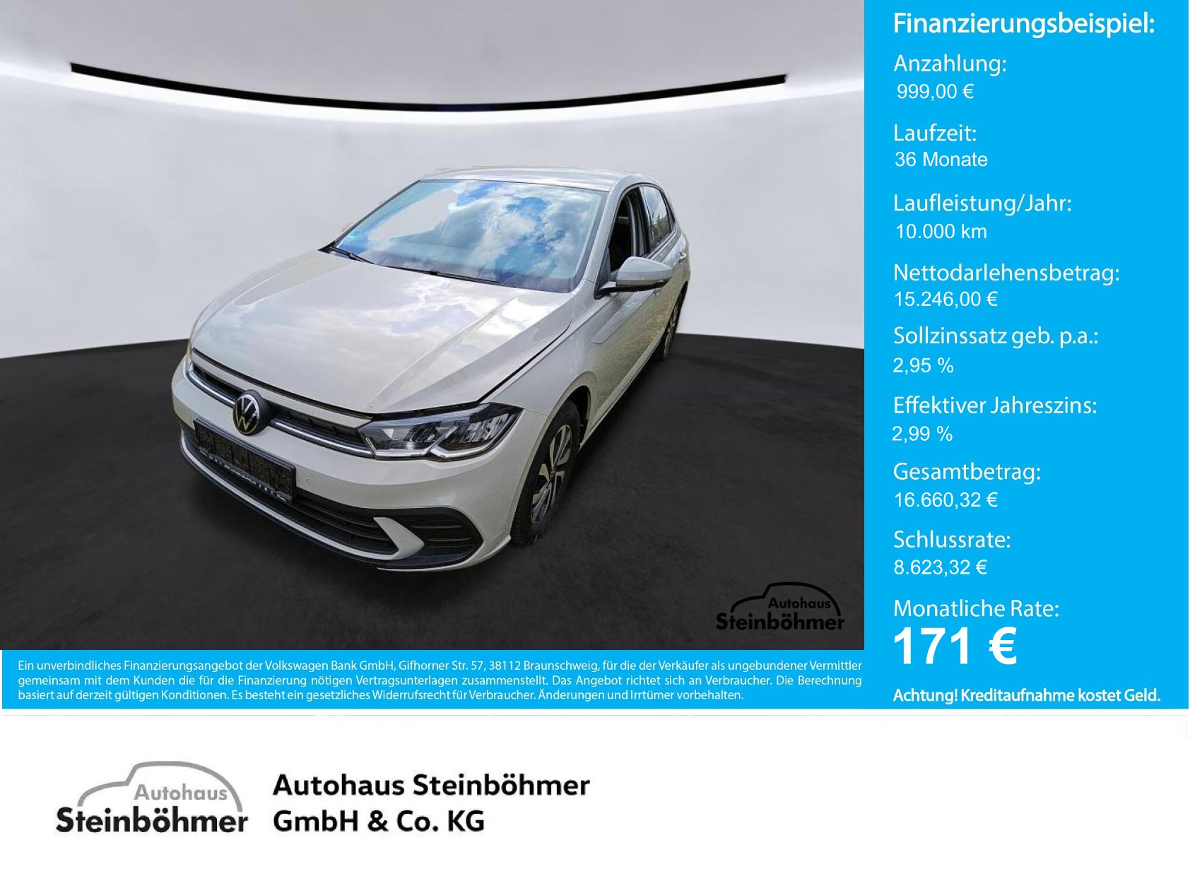 VW Polo ACTIVE 1.0MPI LED NAV SHZ AppCon Galway Bluetooth Navi Klima Einparkhilfe el. Fenster