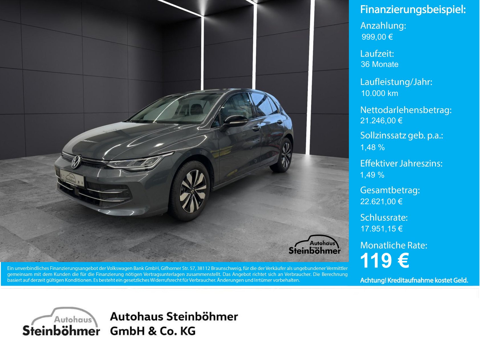 VW Golf GOAL 1.5TSI LED AppCon SHZ ACC SideAssist Bluetooth Klima Einparkhilfe el. Fenster