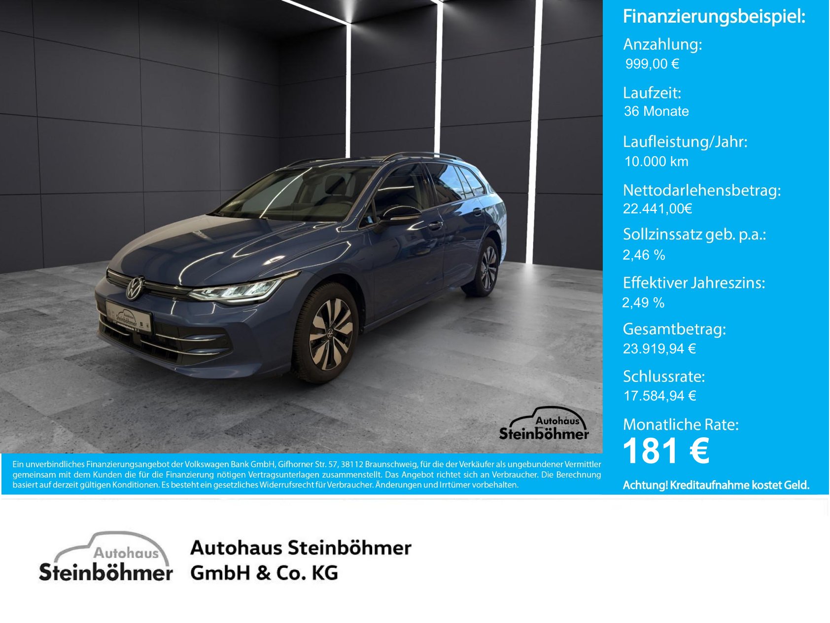 VW Golf Variant Goal 1.5TSI LED NAV ACC RearView Bluetooth Navi Klima Einparkhilfe el. Fenster