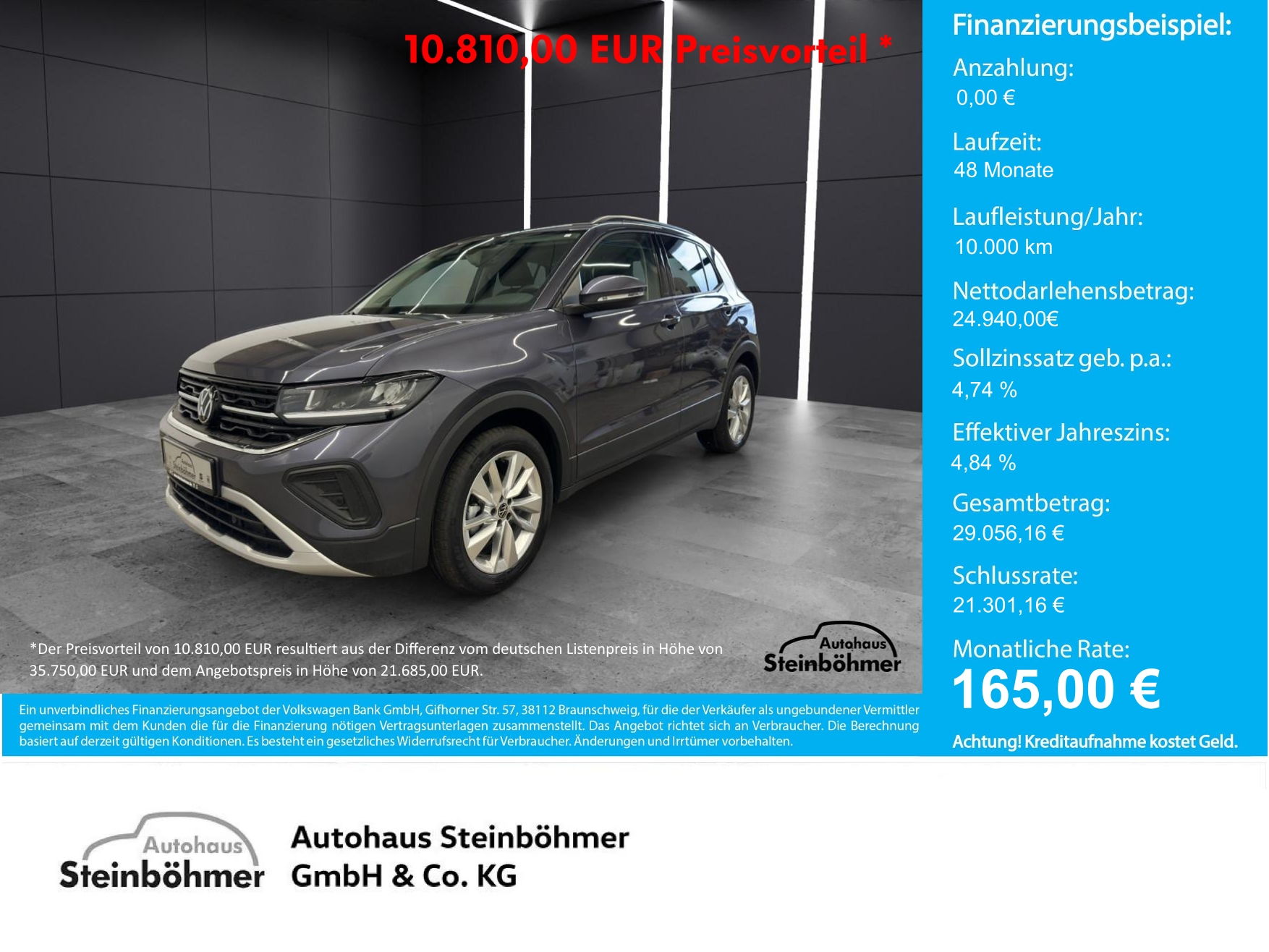 VW T-Cross Life 1.0TSI DSG AppCon SHZ ACC RearView Bluetooth LED Klima Einparkhilfe el. Fenster 